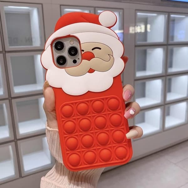 iPhone 11 Mobilskal Silikon Santa Claus Pop It - Röd