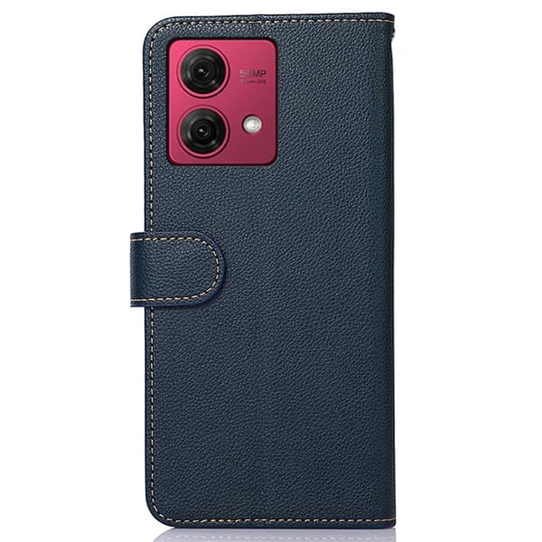 Motorola Moto G84 5G KHAZNEH Lommebok-deksel - Blå/Brun