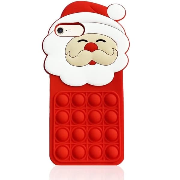 iPhone XS Max Mobilskal Silikon Santa Claus Pop It - Röd