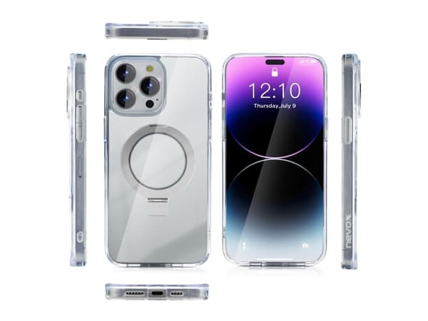 nevox StyleShell SHOCKFlex, Cover, Apple, iPhone 15 Pro, 15.5 cm (6.1"), Transparent