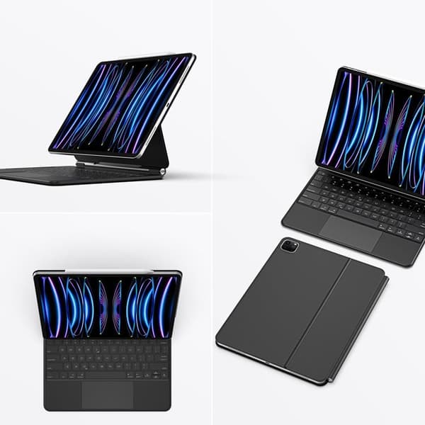 Dux Ducis iPad Pro 12.9 English Keyboard Skal MK Series - Svart