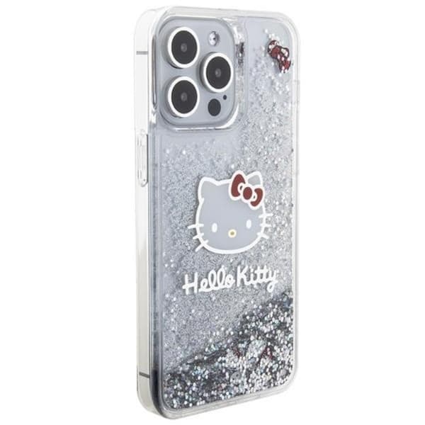 Hello Kitty iPhone 15 Pro Max Mobilskal Liquid Glitter Charms