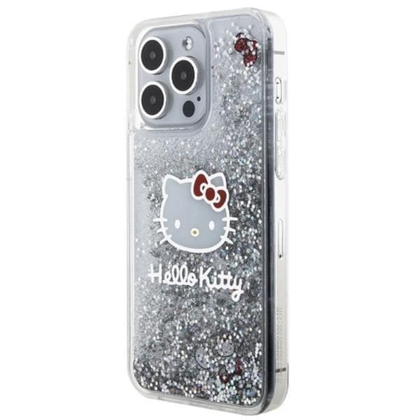Hello Kitty iPhone 15 Pro Max Mobilskal Liquid Glitter Charms