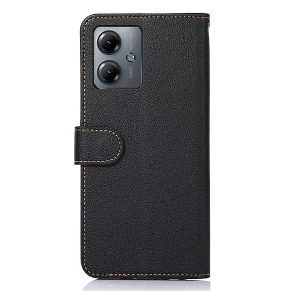 Motorola Moto G14 KHAZNEH Plånboksfodral - Svart/Röd