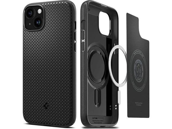 Spigen Mag Armor, Etui, Apple, iPhone 15 Plus, 17 cm (6.7"), Sort