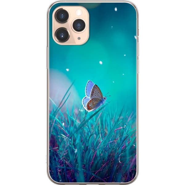 Apple iPhone 11 Pro Läpinäkyvä kuori Sininen perhonen