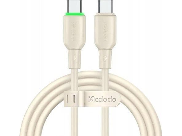 Mcdodo USB-C till Mcdodo USB-C-kabel CA-4770 65W 1,2 m (beige)