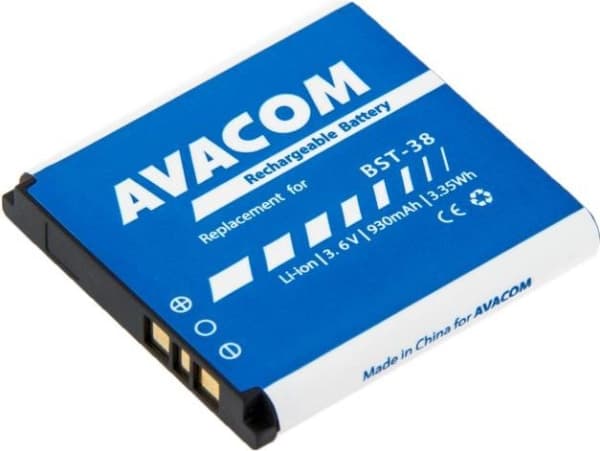 Akku AVACOM Sony Ericsson S510i, K770 Li-Ion 3,6V 930mAh (korvaava BST-38)