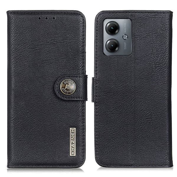 KHAZNEH Motorola Moto G14 Plånboksfodral - Svart