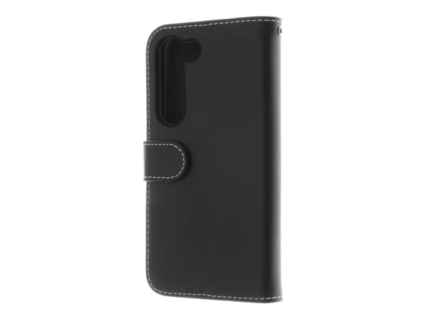 Insmat Exclusive - Lommebok for mobiltelefon - kartong+papir+aluminiumsfolie, termoplast-polyuretan (TPU), ekte skinn, bomullssting - for Samsung Gal
