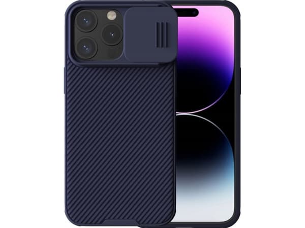 Panssaroitu Nillkin CamShield Pro magneettinen kotelo iPhone 15 Pro Max -puhelimelle, jossa on kamerasuoja - violetti