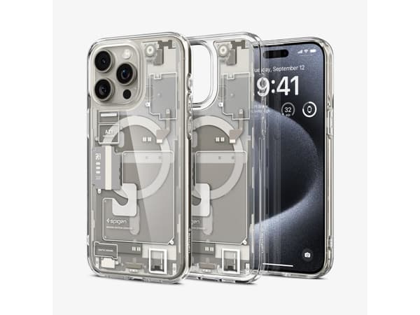 Spigen Ultra Hybrid Zero One (MagFit) iPhone 15 Pro Case Natural Titanium, Cover, Apple, iPhone 15 Pro, 15.5 cm (6.1"), Titanium