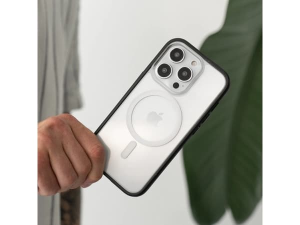 Woodcessories ECO719, Etui, Apple, iPhone 15 Pro, 15,5 cm (6.1"), Sort, Gjennomsiktig