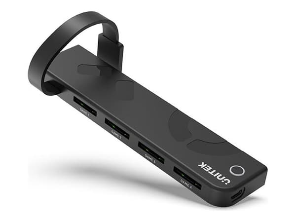 Unitek - USB-hubb/minneskortläsare för spelkonsol - 4-in-1 - svart