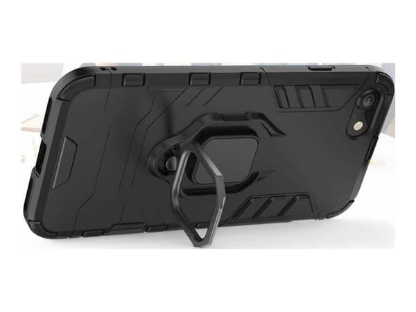 CoreParts - Baksidedeksel for mobiltelefon - silikon, hard polykarbonat, bløt termoplastpolyuretan (TPU) - svart - 6.5" - for Apple iPhone 11 Pro Max