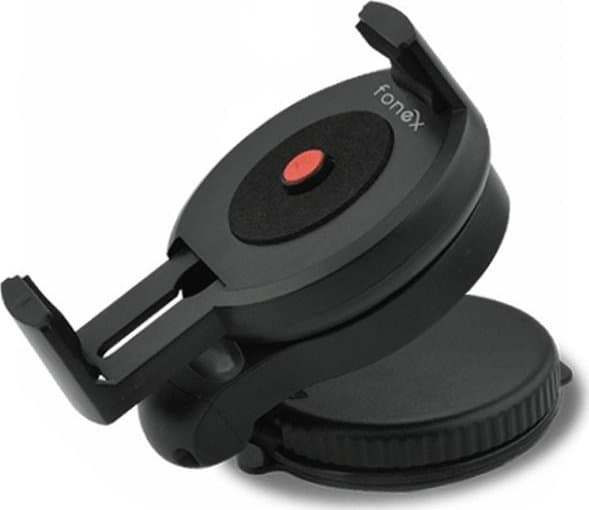 Univers. Car Holder Orbit Suc.Cup,360°Rot iki 6" By Fonex Juodas