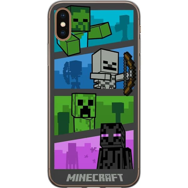 Apple iPhone XS Gennemsigtig cover Minecraft