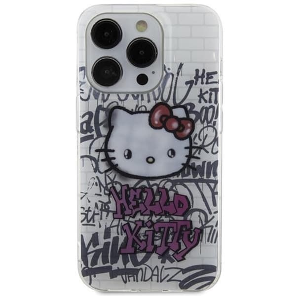 Hello Kitty iPhone 14 Pro Max Mobilskal IML Kitty On Bricks Graffiti