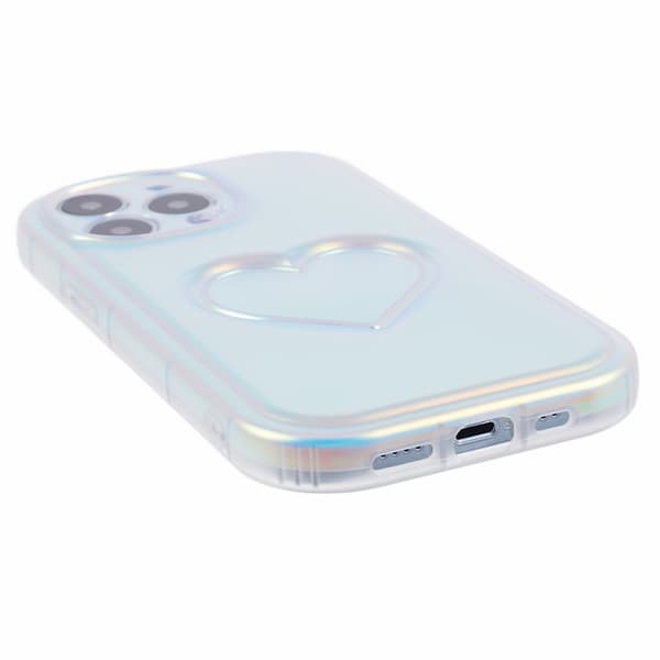 iPhone 15 Pro -kotelolle Shell TPU 3D Heart Shape - monivärinen