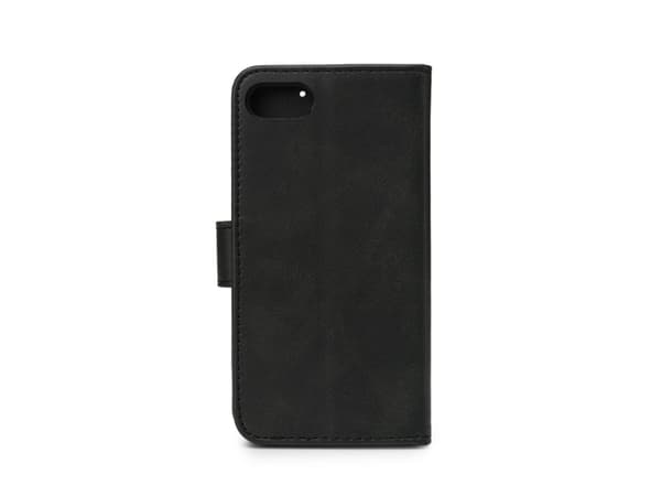 eSTUFF WALES - Lommebok for mobiltelefon - polyuretan (PU) - svart - for Apple iPhone SE (2nd generation), SE (3rd generation)