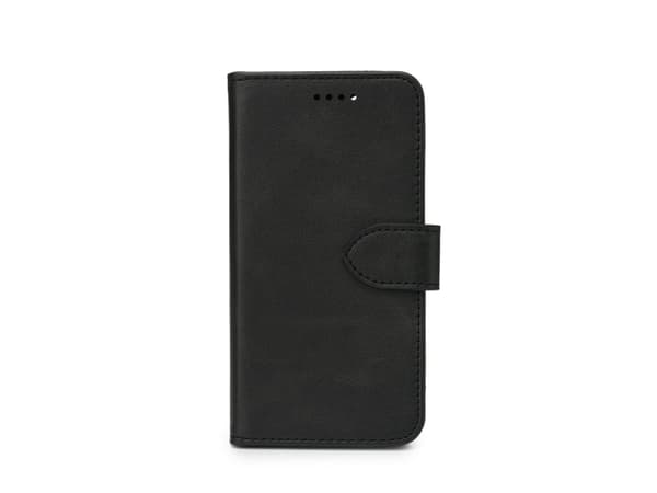 eSTUFF WALES - Lommebok for mobiltelefon - polyuretan (PU) - svart - for Apple iPhone SE (2nd generation), SE (3rd generation)