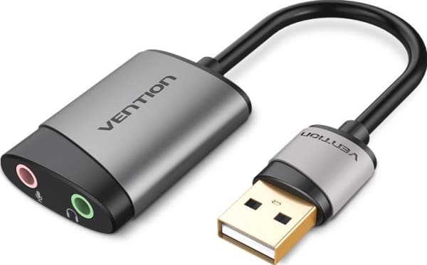 External USB sound card 0.15m Vention CDKHB (gray)