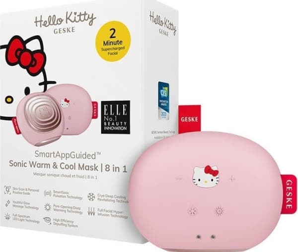 Geske Cool & Warm 8in1 Geske Sonic Facial Massager with App (Hello Kitty pink)