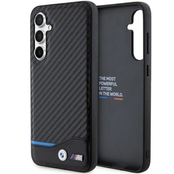 BMW Galaxy S23 FE Mobilskal Läder Carbon - Svart