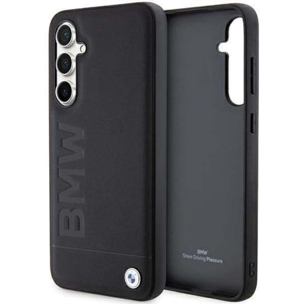BMW Galaxy S23 FE Mobilskal Läder Hot Stamp - Svart