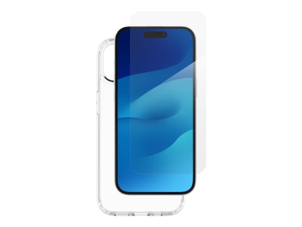 Zagg InvisibleShield Glass Elite 360 - Skyddsfodral för mobiltelefon - glas, polykarbonat - klar - för Apple iPhone 15
