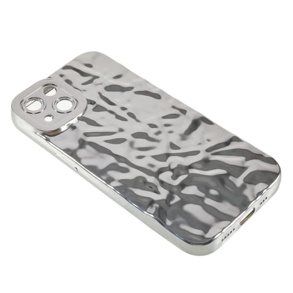 Til iPhone 15 TPU Etui Elektroplating Rynket Ujævn Telefon Cover