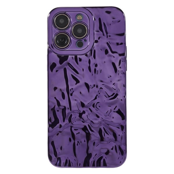 Til iPhone 15 Pro TPU-deksel Elektrobelagt Rynket - Lilla