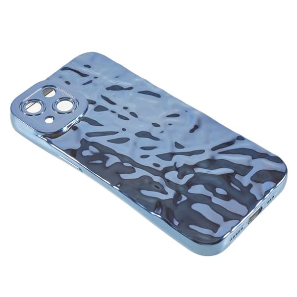 Til iPhone 15 Plus TPU Etui Elektroplating Rynket Ujævn Telefon Cover