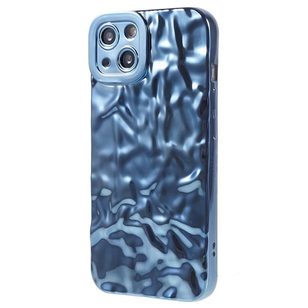 Til iPhone 15 Plus TPU Etui Elektroplating Rynket Ujævn Telefon Cover