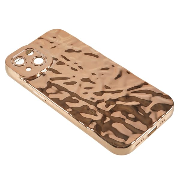 Til iPhone 15 Plus TPU Etui Elektroplating Rynket Ujævn Telefon Cover