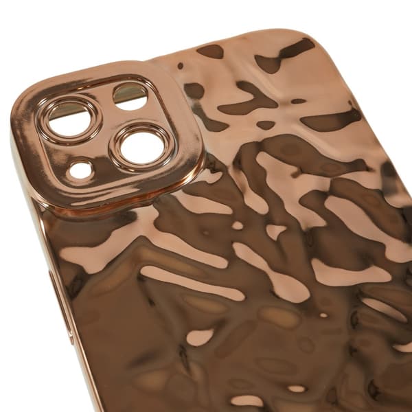 Til iPhone 15 Plus TPU Etui Elektroplating Rynket Ujævn Telefon Cover