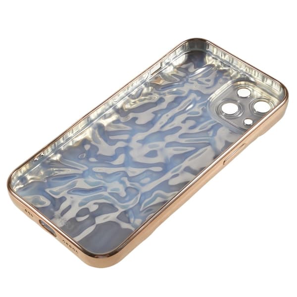 Til iPhone 15 Plus TPU Etui Elektroplating Rynket Ujævn Telefon Cover