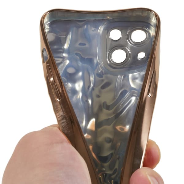 Til iPhone 15 Plus TPU Etui Elektroplating Rynket Ujævn Telefon Cover