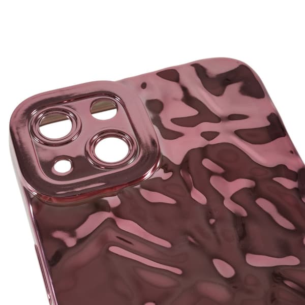 Til iPhone 15 Plus TPU Etui Elektroplating Rynket Ujævn Telefon Cover