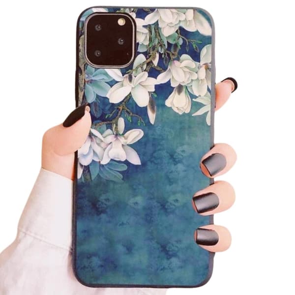 iPhone 12 & 12 Pro 3-PACK skal kaktus mona-lisa blommor