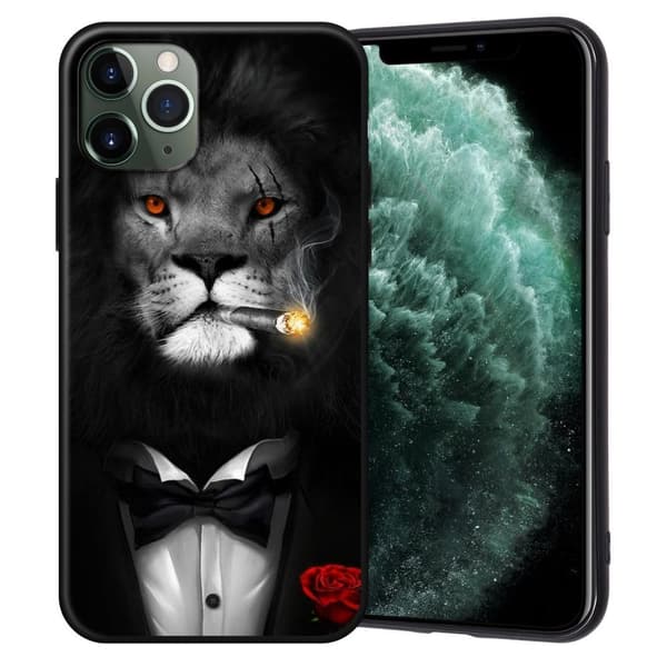 iPhone 12 Pro Max 3-PACK case lion Einstein Statue