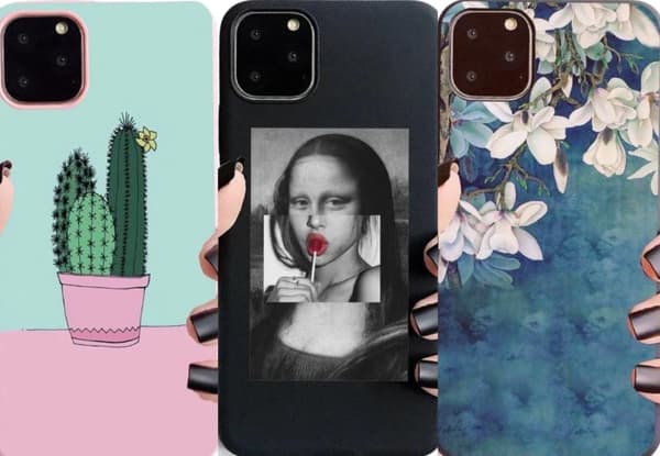 iPhone 12 Pro Max 3-PACK case cactus mona-lisa flowers