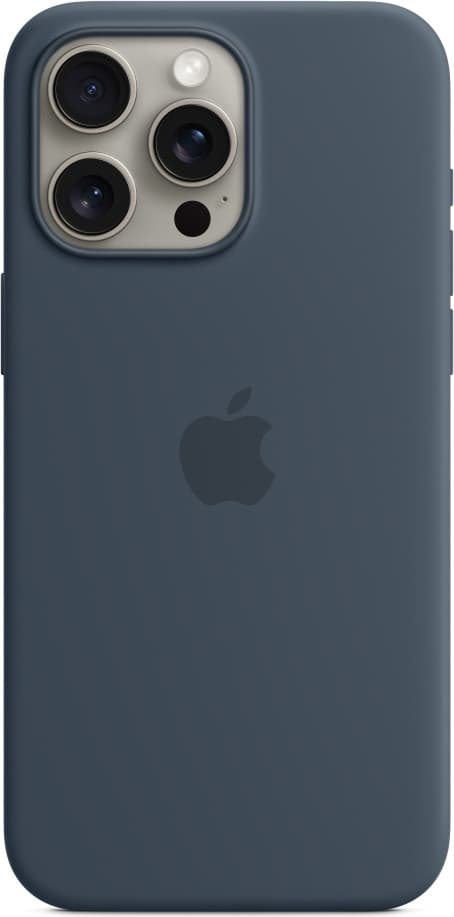 Apple iPhone 15 Pro Max silikonetui med MagSafe, blå