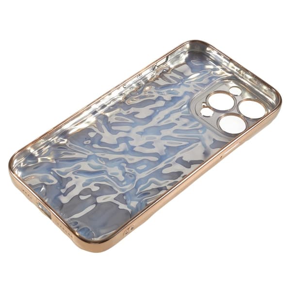 Til iPhone 15 Pro Max TPU Etui Elektroplating Rynket Ujævn Telefon Cover