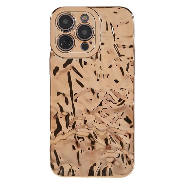 Til iPhone 15 Pro Max TPU Etui Elektroplating Rynket Ujævn Telefon Cover