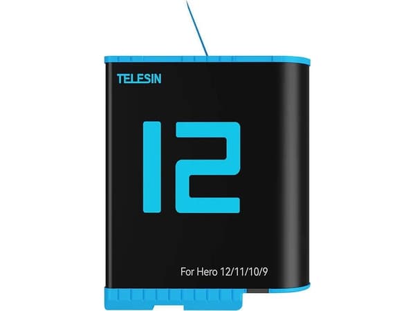 Telesin oppladbart Telesin-batteri for GoPro Hero 12 / 11 / 10 / 9 (1750 mAh) - GP-BTR-901-D