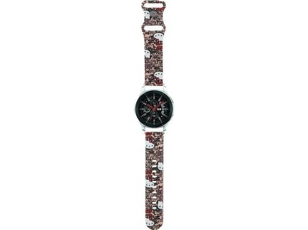 Hello Kitty Silikonmerker Graffiti - Universell smartklokkerem 22 mm (rosa)