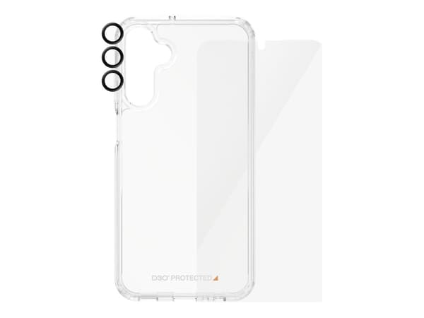 PanzerGlass - 3-i-1 beskyttelsespakke - baksidedeksel for mobiltelefon - ultrabred passform med EasyAligner - D3O Bio, resirkulert plast - med skjerm