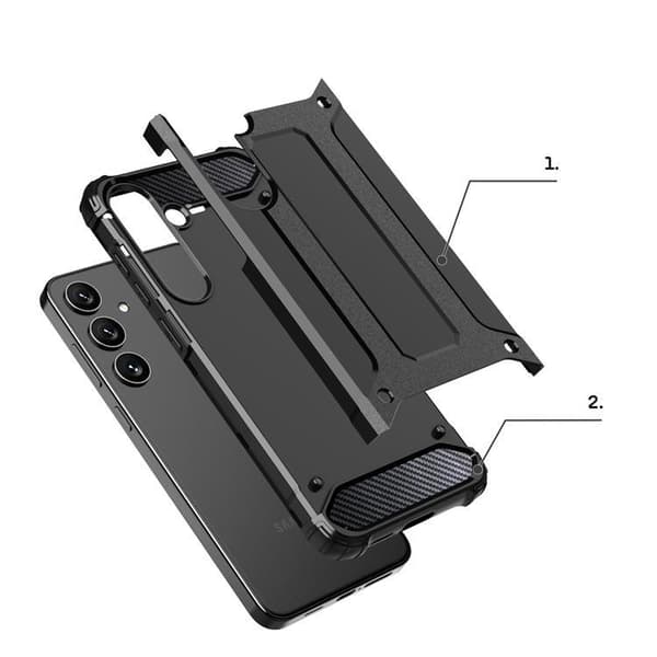 Galaxy S24 Mobilskal Hybrid Armor - Svart