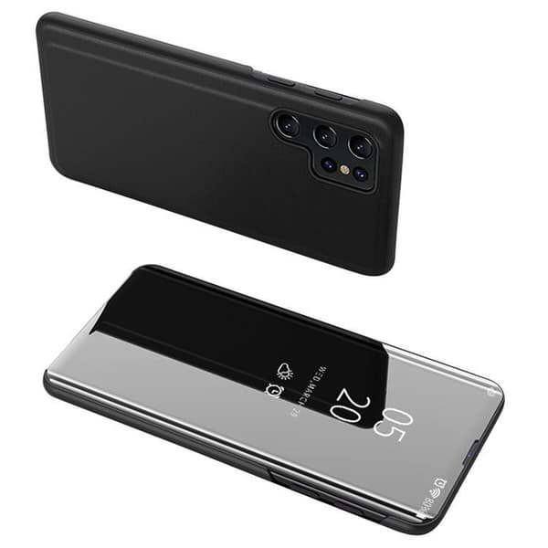 Galaxy S24 Ultra Fodral Clear View med Flap - Svart